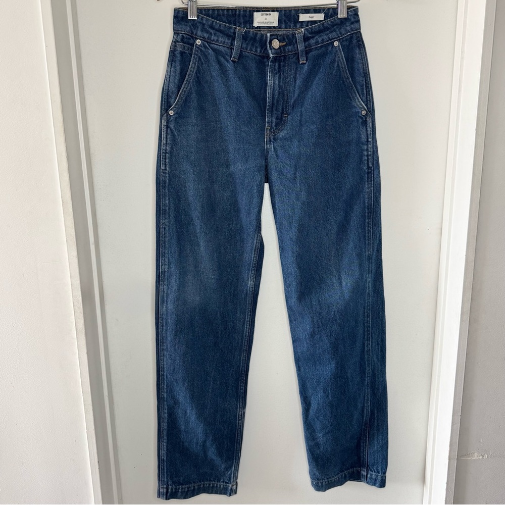 Cotton On Straight Leg Jeans in Dark Blue Denim